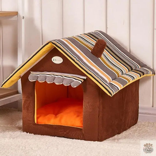New Fashion Striped Removable Cover Mat Dog House Dog Beds For Small Medium Dogs Pet Products House Pet Beds for Cat Barking Mad