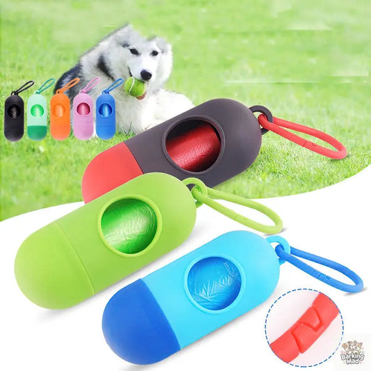 Dog Poop Bags Holder Pet Waste Bag Dispenser Doggy Poop Bag With Hook For Garbage Bags Barking Mad
