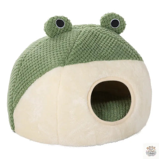 Pet Cat Dog Nest Little Frog Series Warm Plush Mat Autumn Winter Pet House Full Package Nest For Small Cats Dogs Within 5KG Barking Mad