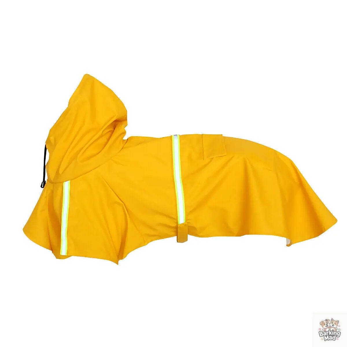 Dog Raincoat,Waterproof Dog Rain Jacket With Safety Reflective Stripe,Hooded Slicker Dachshund Doggy Dog Poncho With Leash For Dogs And Puppies Barking Mad