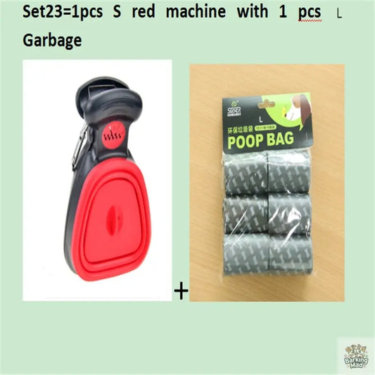 Dog Pet Travel Foldable Pooper Scooper With 1 Roll Decomposable bags Poop Scoop Clean Pick Up Excreta Cleaner Epacket Shipping Barking Mad