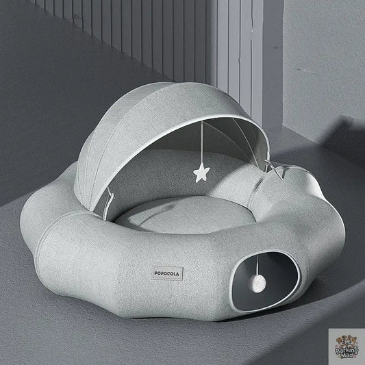 Cat Tunnel Donut Tunnel Crawl Shelter Foldable - Barking Mad