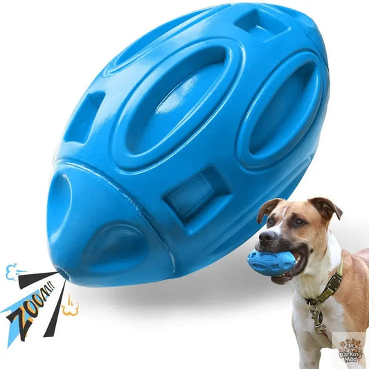 Pet Supplies Dog Toys Rubber Sounding Rugby Wear-Resistant Bite-Resistant Sounding Dog Ball - Barking Mad