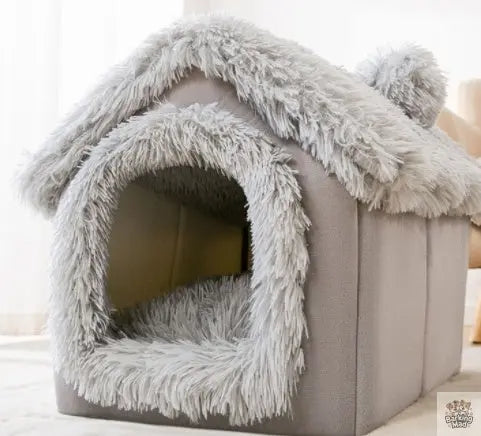 Foldable Dog House Pet Cat Bed Winter Dog Villa Sleep Kennel Removable Nest Warm Enclosed Cave Sofa Pets Supplies Barking Mad