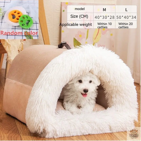 New Splice Portable Pet Nest Portable Autumn And Winter Warm Dog Nest Moisture-proof Long Fur Cat Nest Cross Border Pet Nest Barking Mad