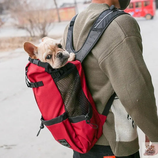 Pet Dog Carrier Bag Carrier For Dogs Backpack Out Double Shoulder Portable Travel Backpack Outdoor Dog Carrier Bag Travel - Barking Mad