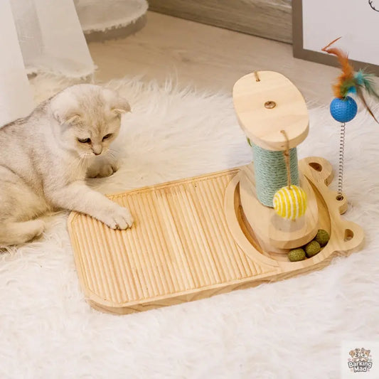 Cat Scratcher Interactive Maze Ball Toy - Barking Mad