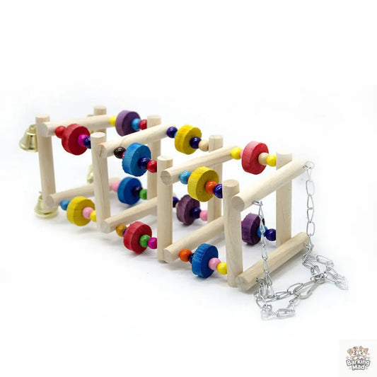 Parakeet Bird Toy Amusement Park Swing Stand Barking Mad