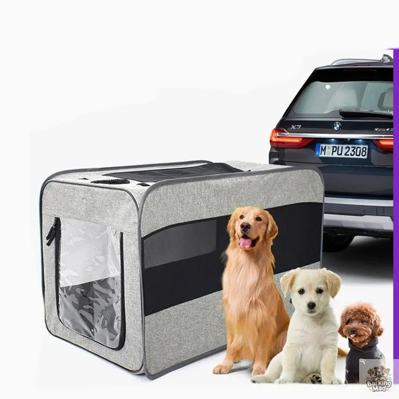 Pet Travel Carrier Bag Portable Pet Bag Folding Fabric Pet Carrier Travel Carrier Bag For Pet Cage With Locking Safety Zippers - Barking Mad