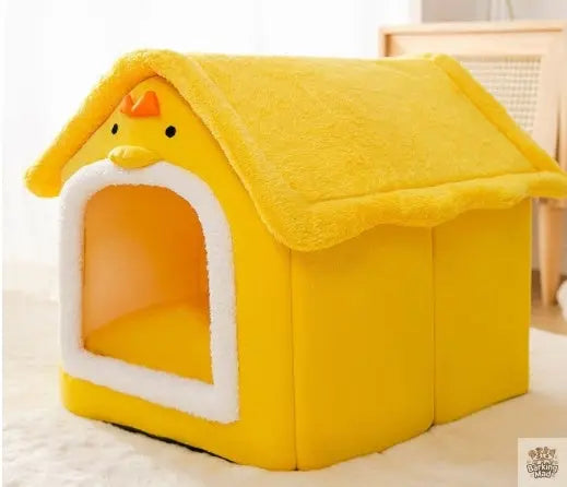 Foldable Dog House Pet Cat Bed Winter Dog Villa Sleep Kennel Removable Nest Warm Enclosed Cave Sofa Pets Supplies Barking Mad