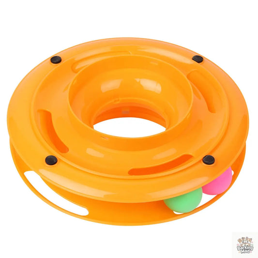 Pet Cat Crazy Ball Disk Interactive Toys Amusement Plate Trilaminar Funny Toy - Barking Mad