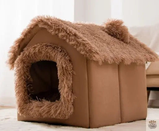 Foldable Dog House Pet Cat Bed Winter Dog Villa Sleep Kennel Removable Nest Warm Enclosed Cave Sofa Pets Supplies Barking Mad