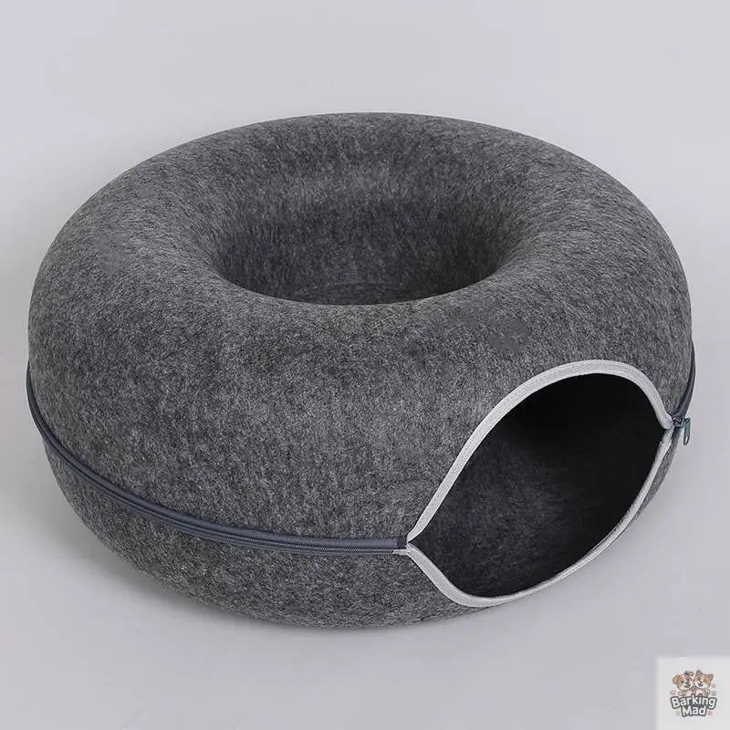 Four Seasons Available Cat Round Felt Pet Nest - Barking Mad