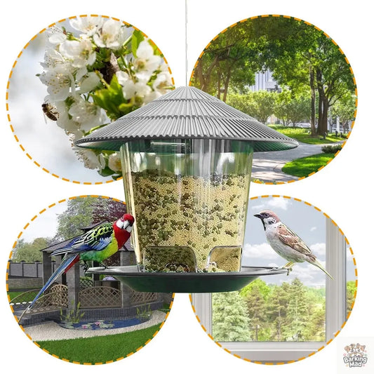 Outdoor Garden Hanging Metal Bird Feeder Barking Mad