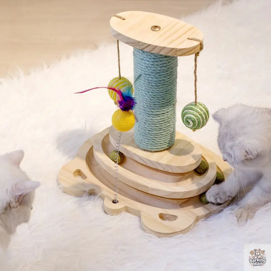 Cat Scratcher Interactive Maze Ball Toy - Barking Mad