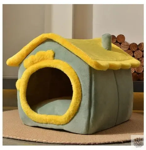 Foldable Dog House Pet Cat Bed Winter Dog Villa Sleep Kennel Removable Nest Warm Enclosed Cave Sofa Pets Supplies Barking Mad