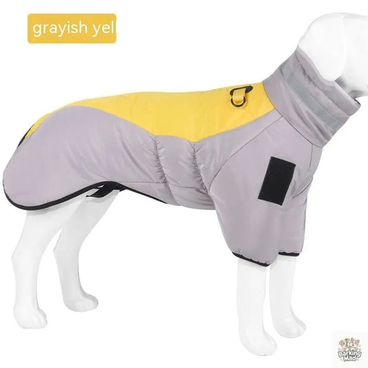 New Winter Dog Coat Waterproof Pet Clothes For Medum Large Dogs Warm Thicken Dog Vest Custome Labrador Jacket Barking Mad