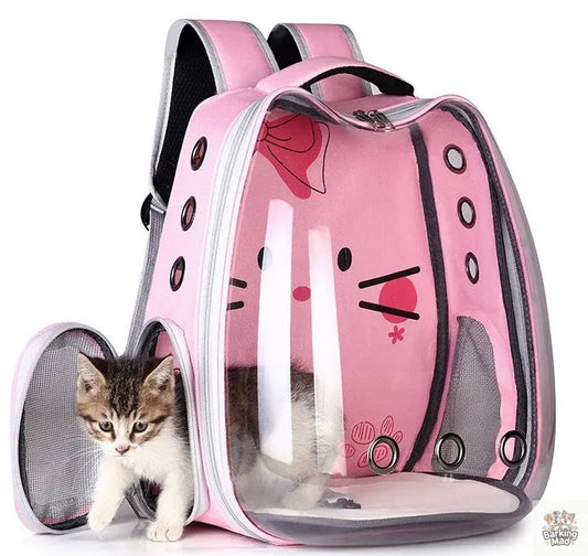 Pet Supplies Pet Backpack Convenient Pet Space Bag Breathable Shoulder Cat Bag Dog Bag - Barking Mad