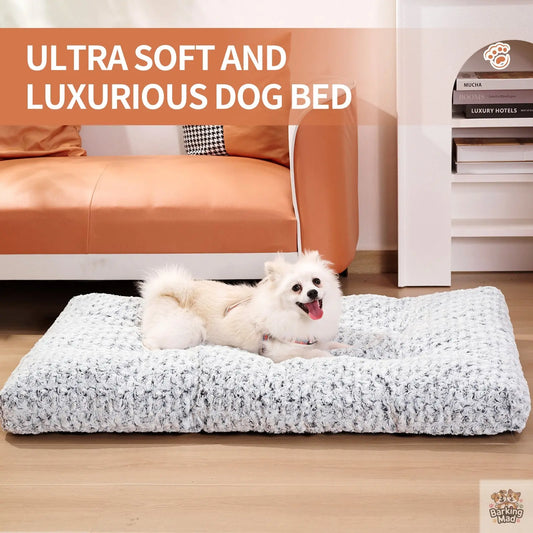 Dog Beds Thickened Rose Velvet Pet Kennel Bed Mat More Cotton Soft Fluffy Washable Dog Bed Barking Mad