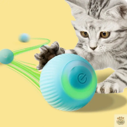 USB Rechargeable Gravity Electric Rolling Ball Electric Cat Toy - Barking Mad