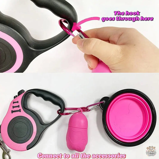 3m And 5m Durable Dog Leash Automatic Retractable Nylon Cat Lead Extension Puppy Walking Running Lead Roulette For Dogs Pet Products Barking Mad