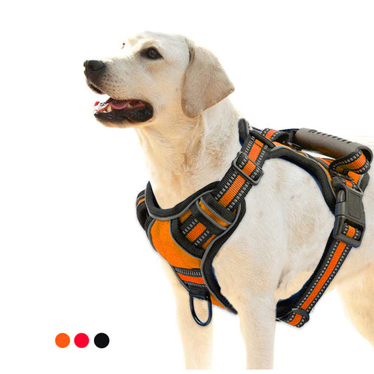 Dog Harness No Pull Breathable Reflective Pet Harness Vest Barking Mad