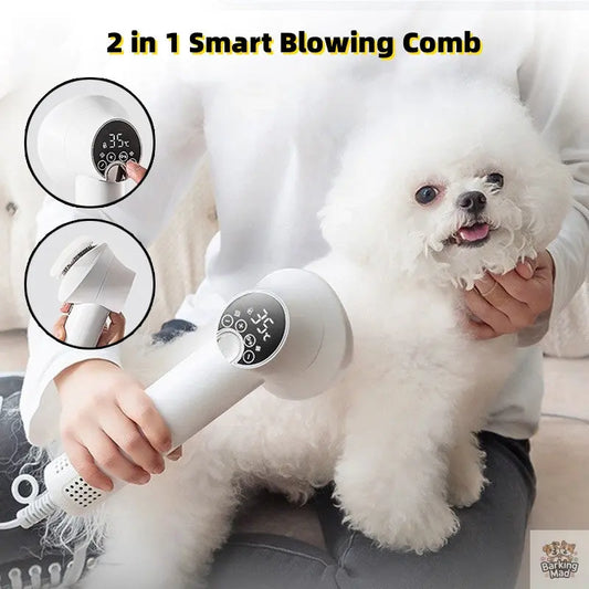 Smart Pet Hair Dryer Dog Golden Retriever Cat Grooming Hairdressing Blow & Comb Silent No Harm Pet Cleaning Supplies Pet Products Barking Mad