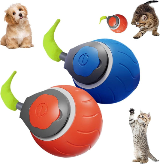 Speedy Tail Cat Toy,Interactive Cat Toy For Indoor Cats,Cat Ball Toy,Interactive Cat Toy Ball,Two Speed Adjustment,USB Rechargeable Barking Mad