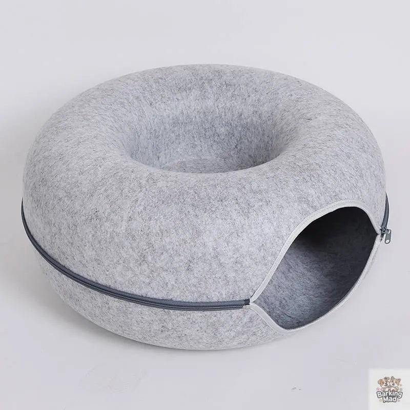 Four Seasons Available Cat Round Felt Pet Nest - Barking Mad