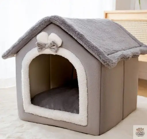 Foldable Dog House Pet Cat Bed Winter Dog Villa Sleep Kennel Removable Nest Warm Enclosed Cave Sofa Pets Supplies Barking Mad
